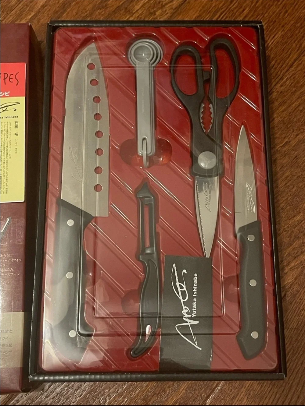 Japanese Knife set ishinabe 石鍋裕 Santoku Scissors petty Spoon Peeler 5 in 1